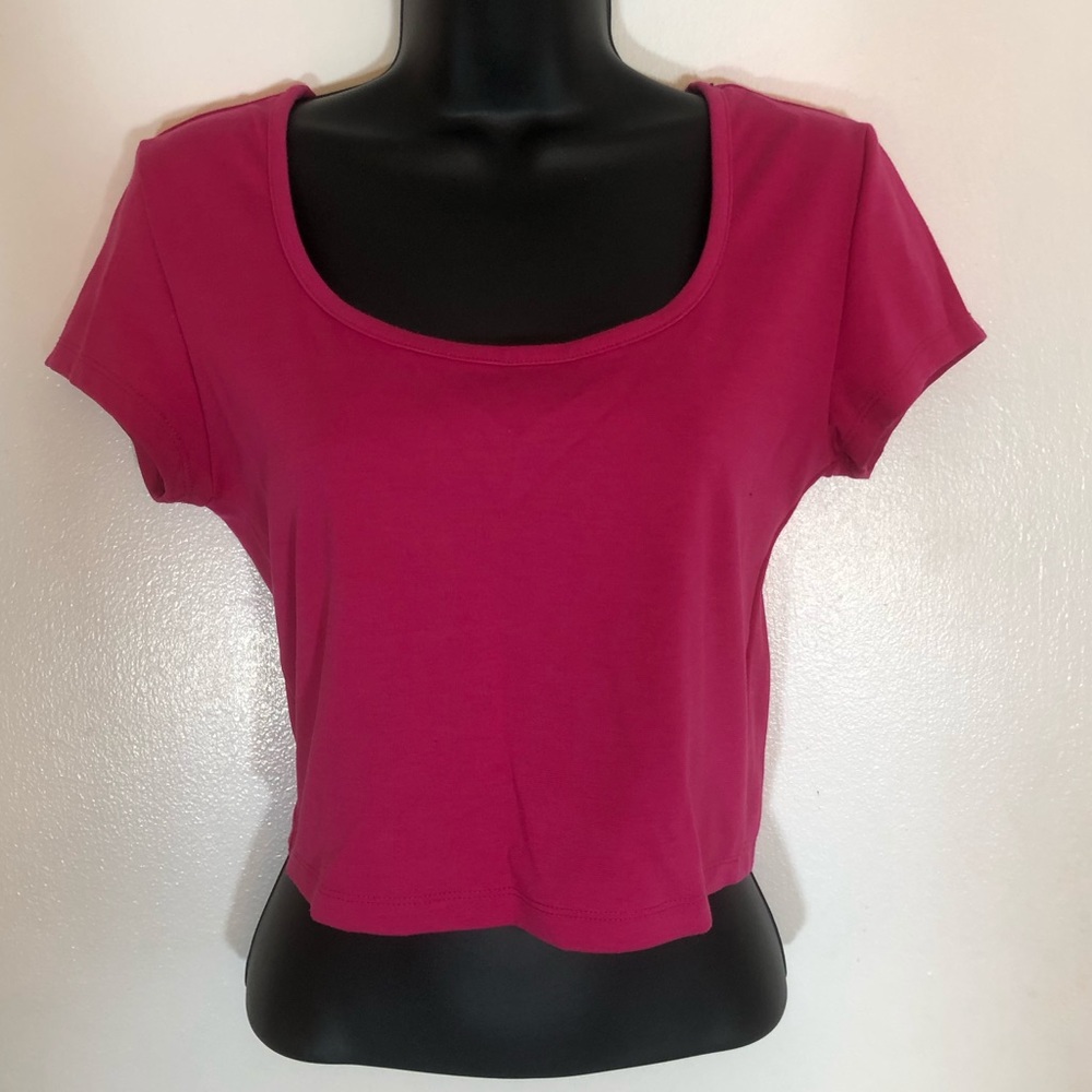 Pink Crop Top with zippered back